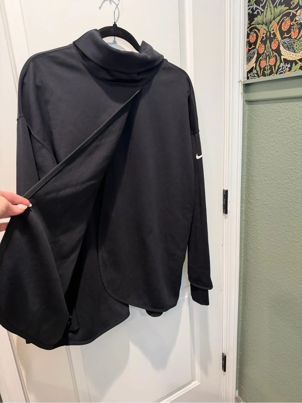 Nike Black Mock Neck Maternity Athletic Jacket